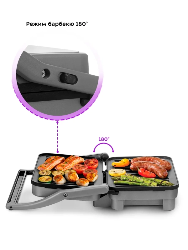 Электрогриль КТ-3621 двусторонний гриль электрический 1600Вт Электрогриль КТ-3621 двусторонний гриль электрический 1600Вт