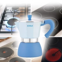 Кофеварка гейзерная для плиты КТ-7151 - 340 мл