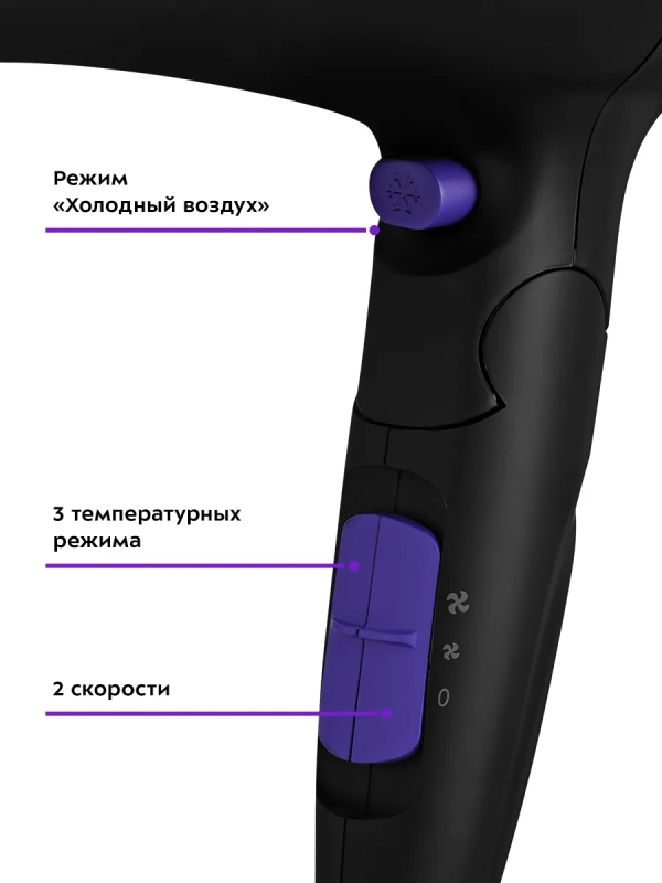 Фен для волос КТ-3230 - 2200 Вт - 2 скорости