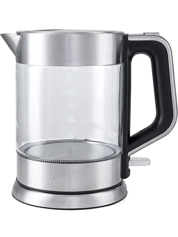 Чайник электрический стеклянный с подсветкой КТ-617 - 1.5 л