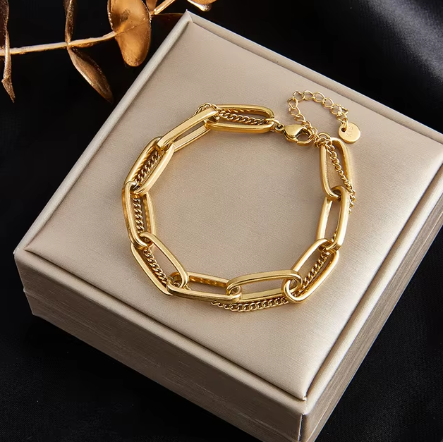 Модный браслет DIEYURO из нержавеющей стали 316L, цепочка, браслет для женщин Модный браслет DIEYURO из нержавеющей стали 316L, цепочка, браслет для женщин