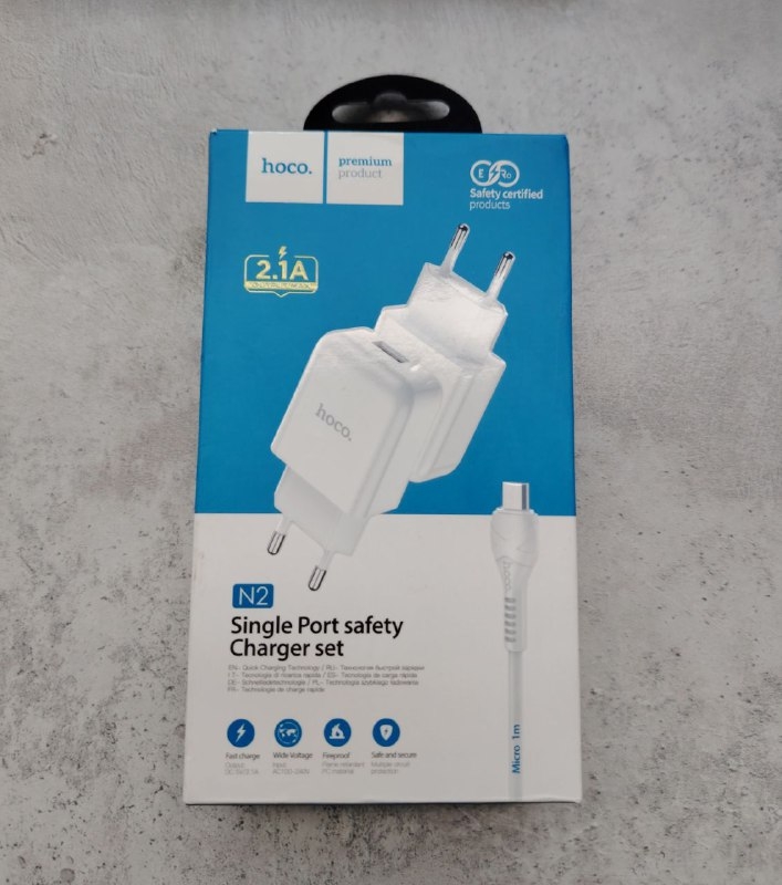 СЗУ N2 USB на Micro 2.1A HOCO белое