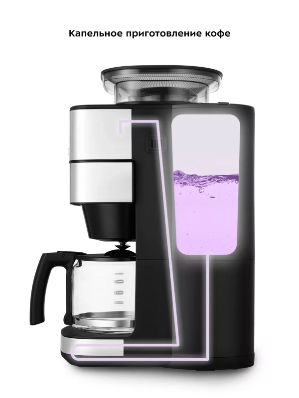 Кофемашина автоматическая капельная КТ-7366 - 1000 Вт