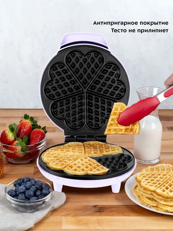 Вафельница электрическая для венских вафель КТ-1688 - 950 Вт