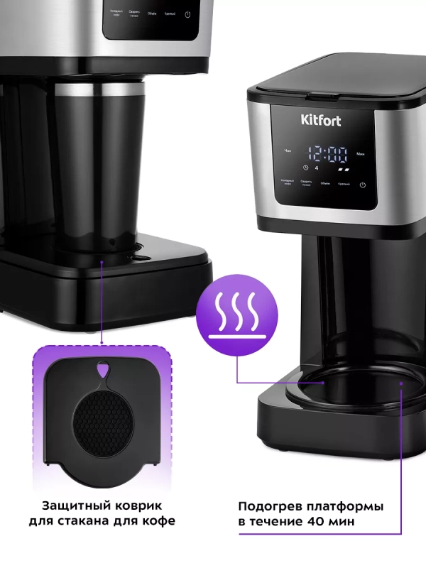 Кофеварка электрическая капельная КТ-7217 - 900 Вт