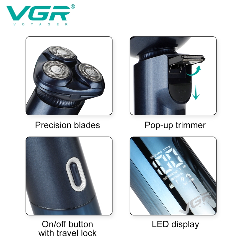 Электрическая бритва VGR V-392 Синяя