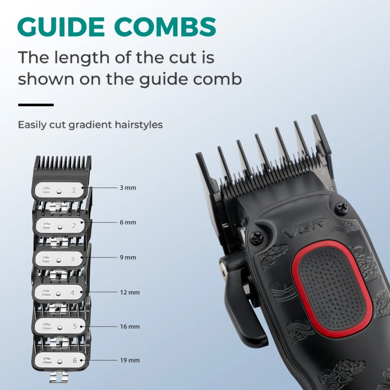 Машинка для стрижки волос VGR V-016 Синяя