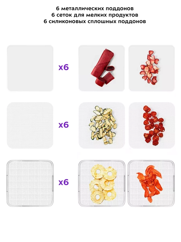 Сушилка для овощей и фруктов КТ-4903 - 500 Вт