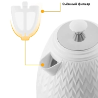 Чайник электрический белый КТ-681 - 1.7 л Чайник электрический белый КТ-681 - 1.7 л