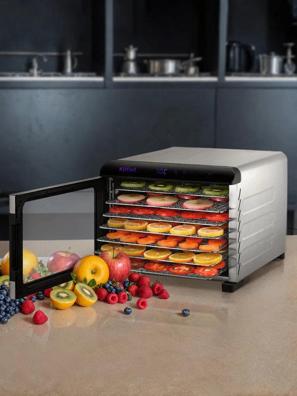 Сушилка электрическая для овощей и фруктов КТ-4956 - 675 Вт