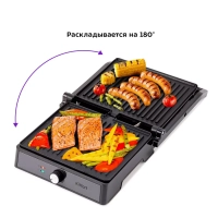 Электрогриль КТ-1699 двусторонний гриль электрический 2000Вт