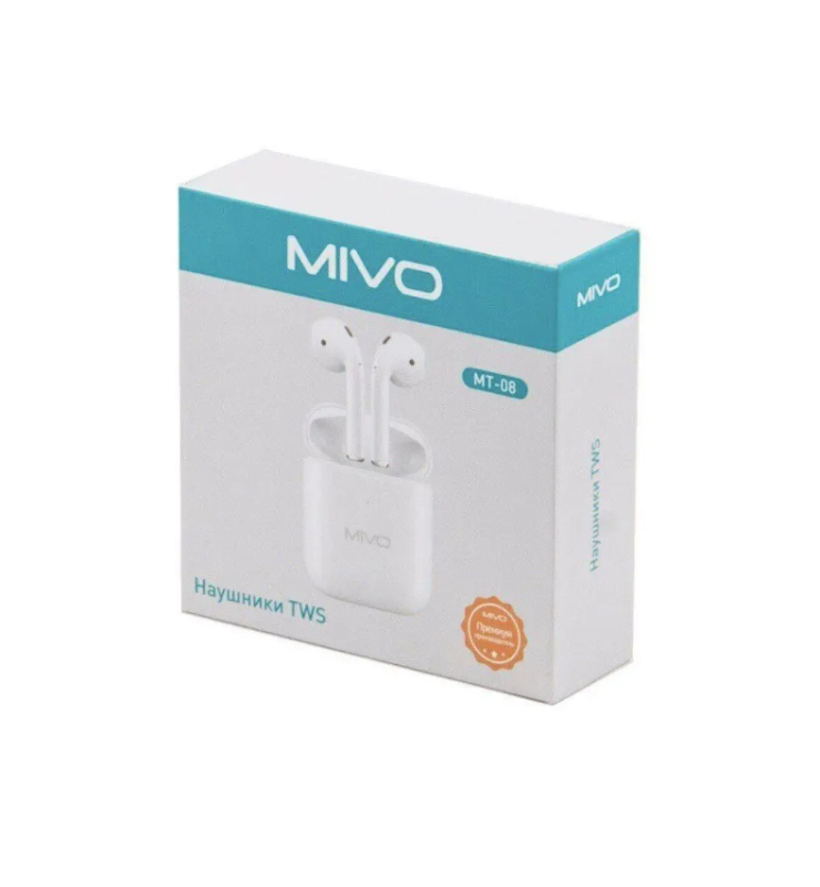 Беспроводные наушники MIVO MT-08 Bluetooth 5.1 с сенсорным управлением