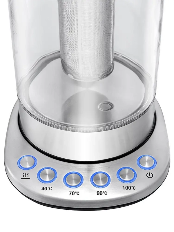 Чайник электрический стеклянный с подсветкой КТ-622 - 1.7 л