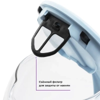 Чайник электрический стеклянный с подсветкой КТ-640 - 1.7 л