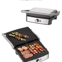 Электрогриль КТ-3630 двусторонний гриль электрический 2200Вт