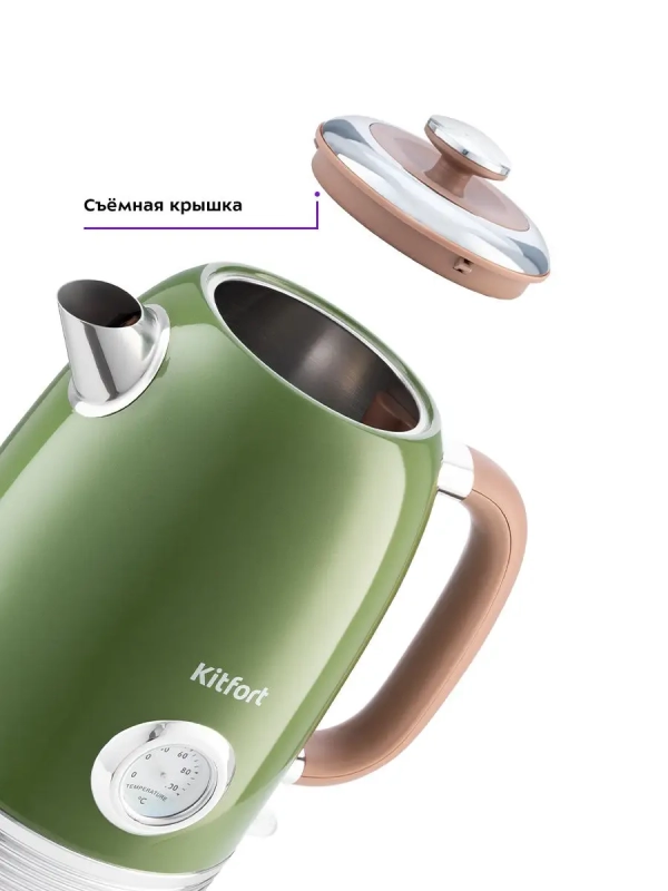 Чайник электрический металлический КТ-6110 - 1.7 л