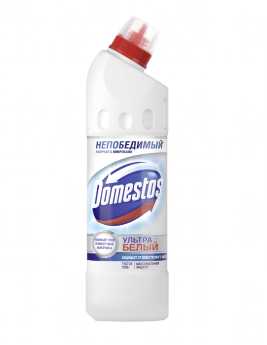 Средство для чистки туалета DOMESTOS Эксперт сила 7 Ультрабелый, 500мл