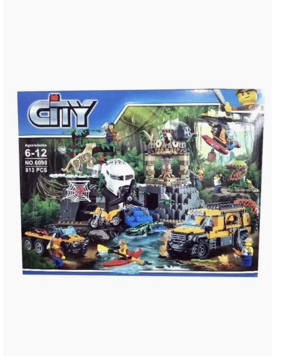 Конструктор База исследователей джунглей / Сити 857 деталей