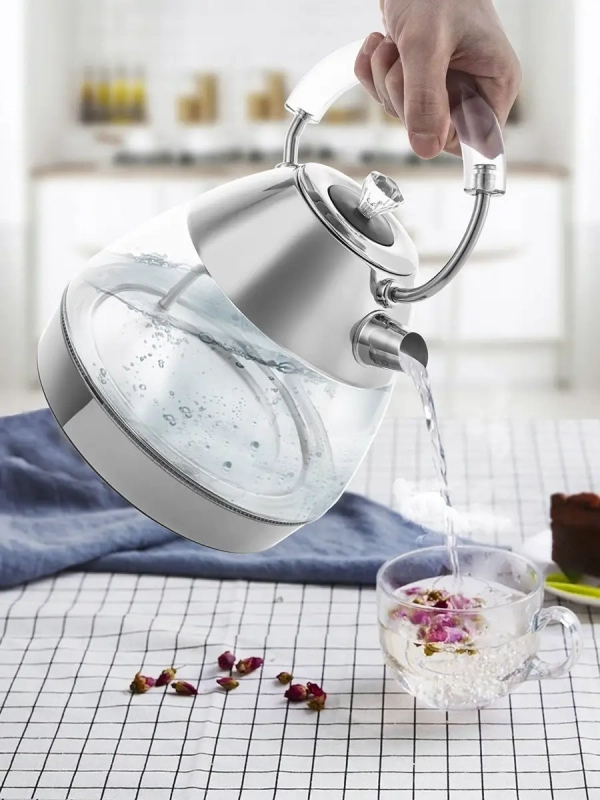 Чайник электрический стеклянный КТ-678 - 1.7 л