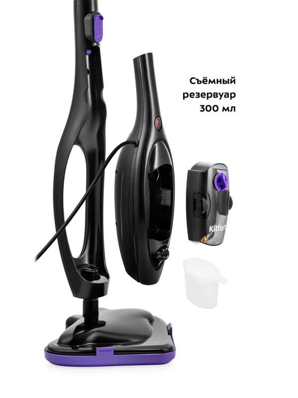 Паровая швабра с насадками КТ-1061 (2 в 1) - 1300 Вт Паровая швабра с насадками КТ-1061 (2 в 1) - 1300 Вт