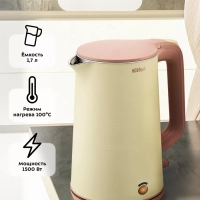 Чайник электрический металлический КТ-6688 - 1.7 л Чайник электрический металлический КТ-6688 - 1.7 л