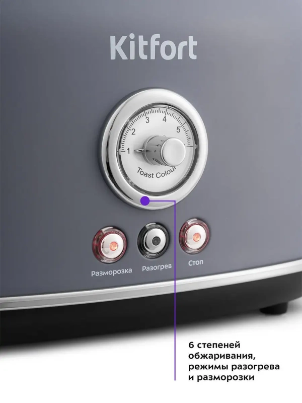 Тостер для хлеба техника для кухни КТ-2038 - 2 слота Тостер для хлеба техника для кухни КТ-2038 - 2 слота