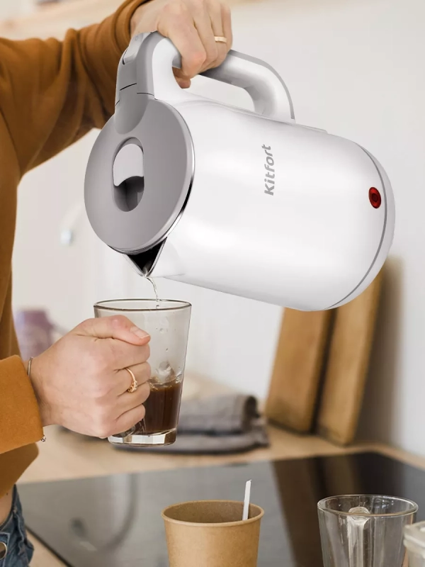 Чайник электрический металлический КТ-6643 - 1.8 л