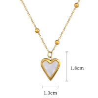 Женская цепочка с подвеской в виде сердца, из нержавеющей стали Женская цепочка с подвеской в виде сердца, из нержавеющей стали