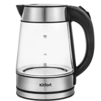 Чайник электрический стеклянный с подсветкой КТ-6105