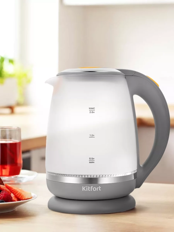 Чайник электрический с подсветкой КТ-6602 - 2 л