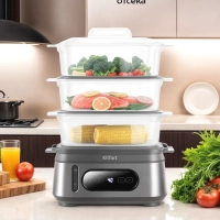 Пароварка электрическая с таймером КТ-6280 - 900-1050 Вт