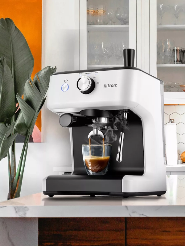 Кофеварка электрическая рожковая КТ-7169 - 1450 Вт Кофеварка электрическая рожковая КТ-7169 - 1450 Вт