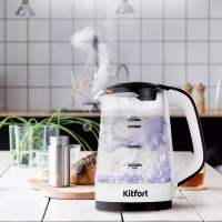 Чайник электрический стеклянный КТ-6634 - 1.7 л