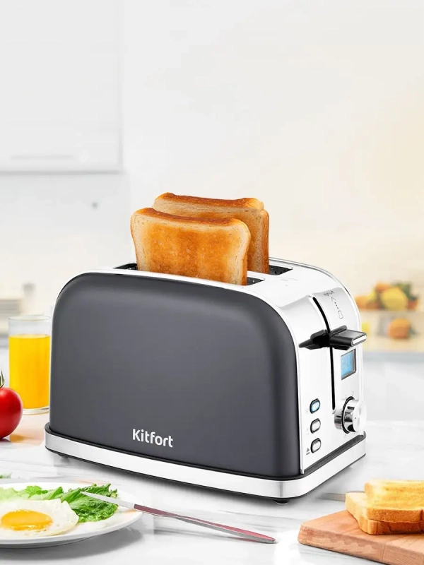 Тостер для хлеба с поддоном КТ-2036 2 слота