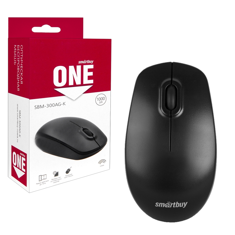 Мышь беспроводная Smartbuy ONE 300AG-K черная Мышь беспроводная Smartbuy ONE 300AG-K черная