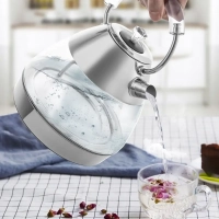 Чайник электрический стеклянный КТ-678 - 1.7 л