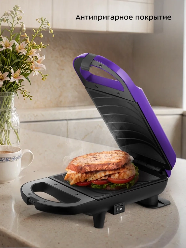 Бутербродница-сендвичница электрическая КТ-3691 - 600 Вт