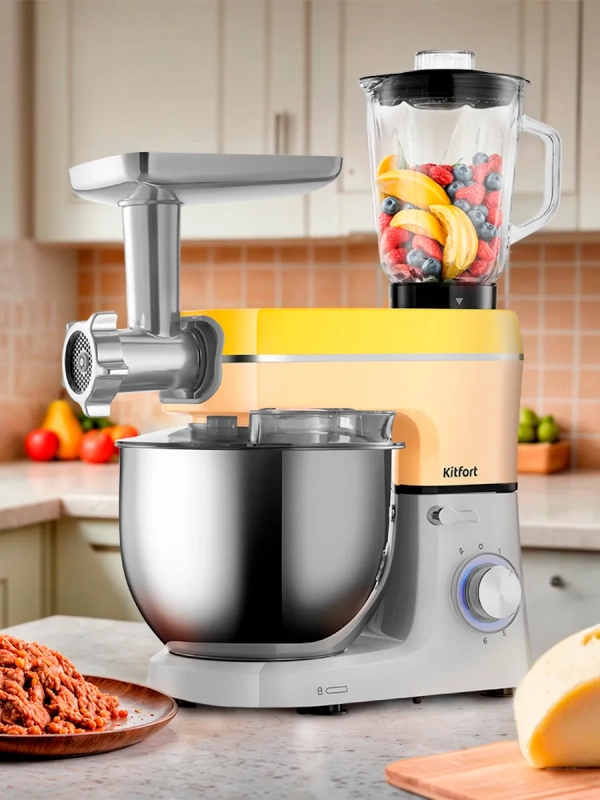 Планетарный миксер с чашей блендер мясорубка КТ-3468 (3 в 1) Планетарный миксер с чашей блендер мясорубка КТ-3468 (3 в 1)