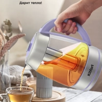Чайник электрический стеклянный КТ-6624 - 1.7 л