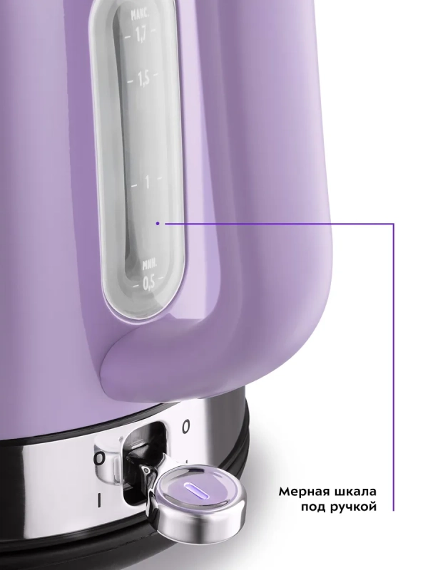 Чайник электрический металлический КТ-6147 - 1.7 л