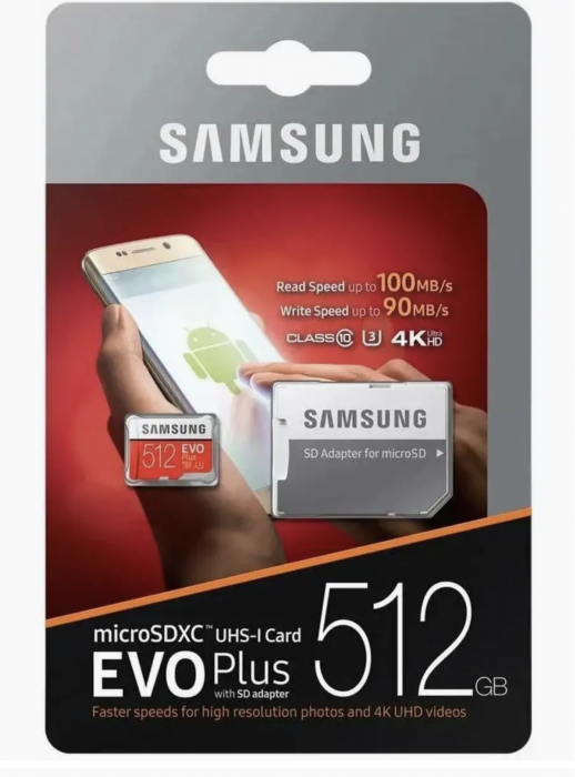 Карта памяти Microsd Class 10 Evo Plus 512 gb