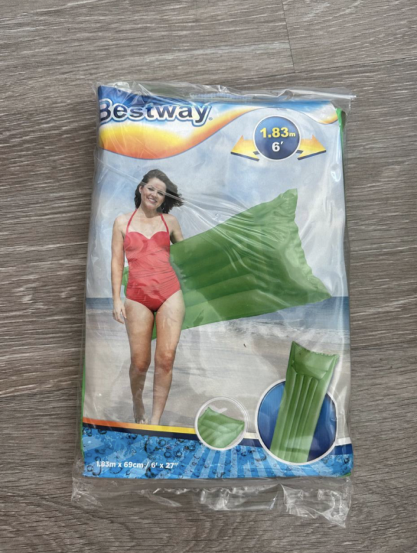 Матрас для плавания, 183 х 69 см, цвет зеленый