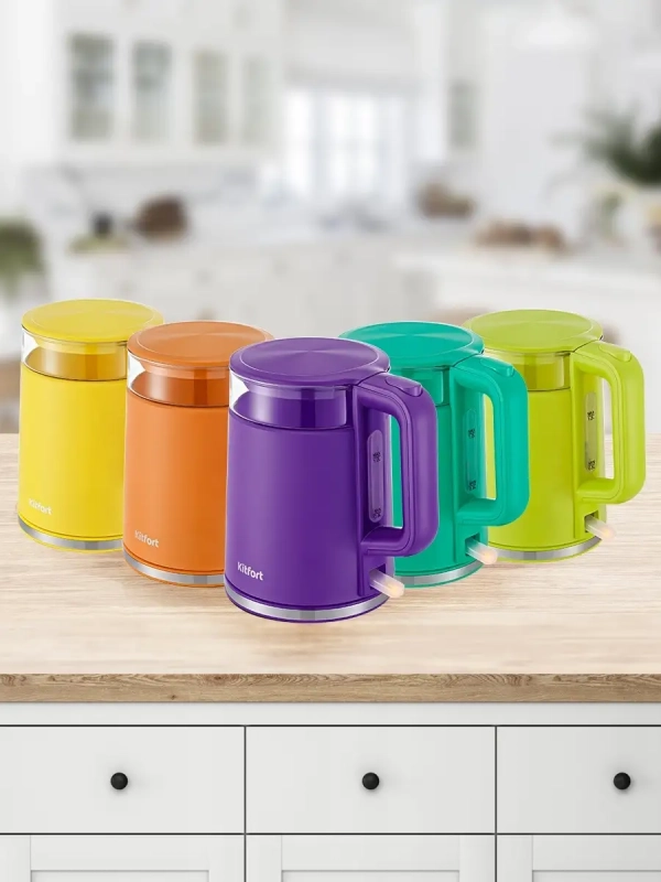 Чайник электрический стеклянный КТ-6124 - 1.2 л