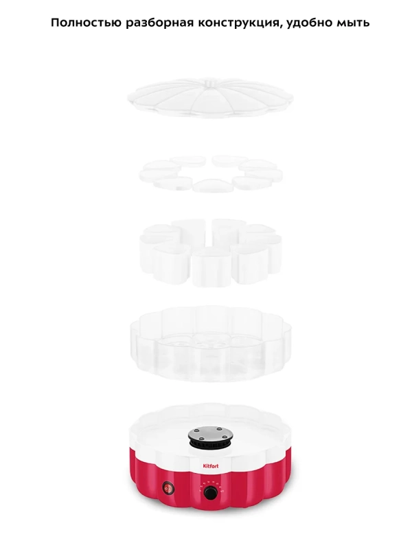 Йогуртница с баночками электрическая КТ-6395 - 260 Вт Йогуртница с баночками электрическая КТ-6395 - 260 Вт