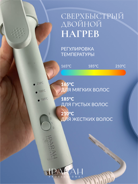 Плойка для локонов IPARAH P-200G Green