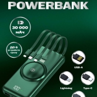 POWER BANK б/пров 30000mah (ЗЕЛЕНЫЙ) POWER BANK б/пров 30000mah (ЗЕЛЕНЫЙ)