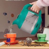 Чайник электрический стеклянный маленький КТ-6663 - 1.2 л Чайник электрический стеклянный маленький КТ-6663 - 1.2 л