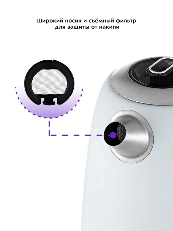 Чайник электрический металлический КТ-6121 - 1.7 л