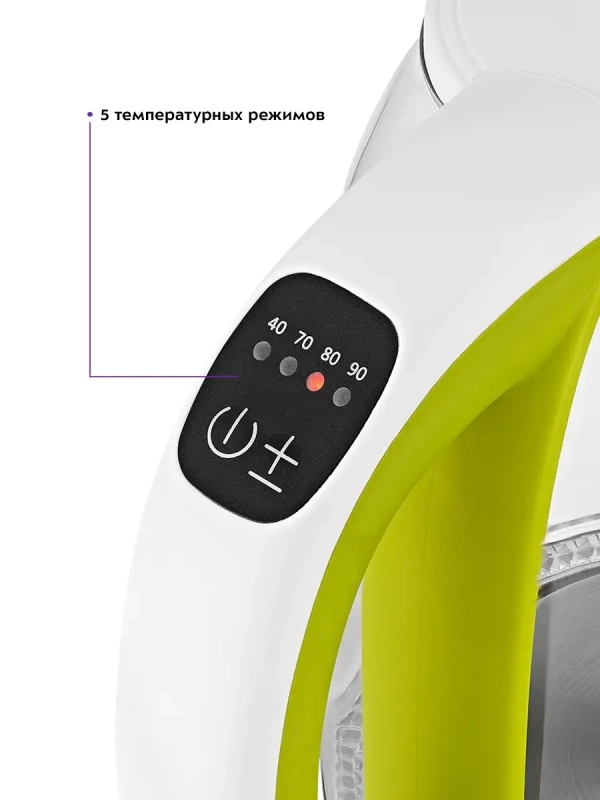 Чайник электрический стеклянный с подсветкой КТ-6140 - 1.7 л