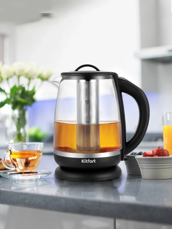 Чайник электрический заварочный с подсветкой КТ-6145 - 2 л